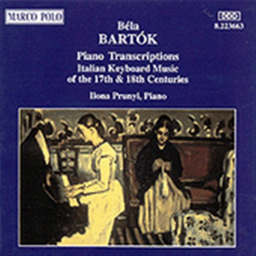 Cover for Bartok / Prunyi · Piano Transcriptions (CD) (1994)