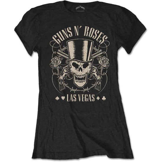 Cover for Guns N Roses · Guns N' Roses Ladies T-Shirt: Top Hat, Skull &amp; Pistols Las Vegas (T-shirt) [size XL] [Black - Ladies edition]