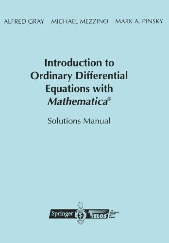 Cover for Alfred Gray · Introduction to Ordinary Differential Equations with Mathematica (R): Solutions Manual (Paperback Book) (1998)