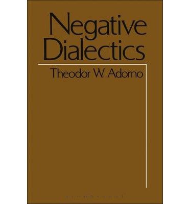 Cover for Theodor W. Adorno · Negative Dialectics (Pocketbok) [Repring edition] (1981)