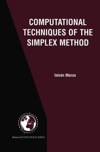 Cover for Istvan Maros · Computational Techniques of the Simplex Method - International Series in Operations Research &amp; Management Science (Inbunden Bok) [2003 edition] (2002)