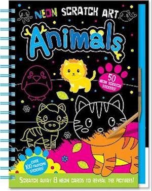 Cover for Connie Isaacs · Neon Scratch Art Animals - Neon Scratch Art (Inbunden Bok) (2023)