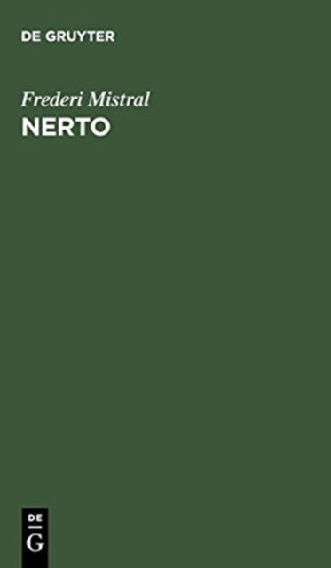 Cover for Frederic Mistral · Nerto (Hardcover Book) [German edition] (1901)