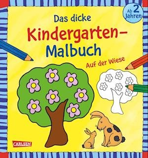 Das dicke Kindergarten-Malbuch: Auf der Wiese - Katja Mensing - Bøker - Carlsen - 9783551191328 - 27. januar 2023