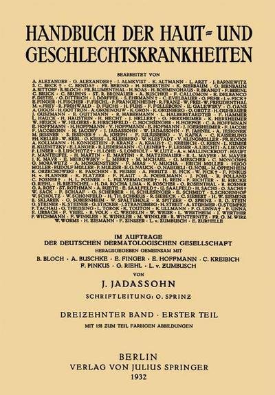 Cover for Na Galewsky · Haare Und Haarboden Schweissdrusen - Talgdrusen - Handbuch Der Haut- Und Geschlechtskrankheiten (Paperback Bog) [1932 edition] (1932)