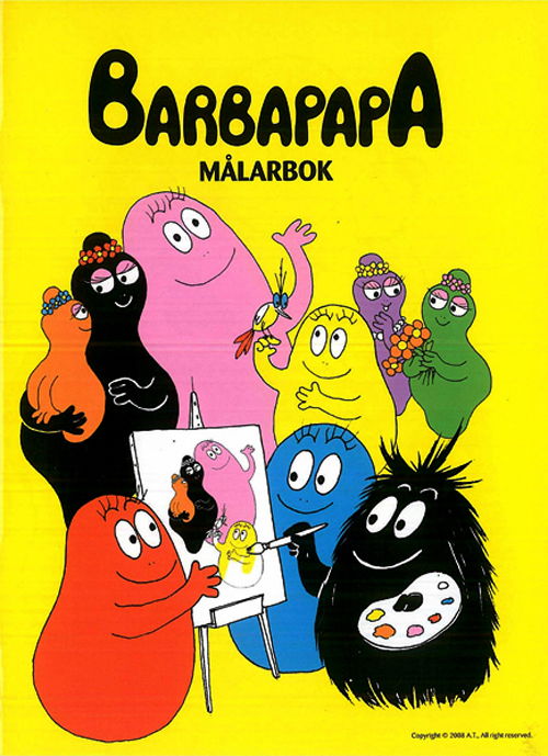 Cover for Hjelm Förlag · Barbapapa målarbok (Sewn Spine Book) (2008)