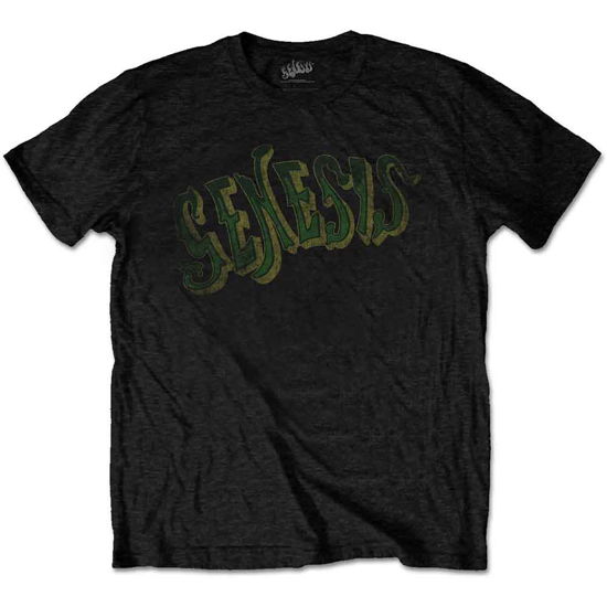 Cover for Genesis · Genesis Unisex T-Shirt: Vintage Logo - Green (T-shirt)