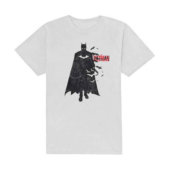 Cover for DC Comics · DC Comics Unisex T-Shirt: The Batman Distressed Figure (White) (T-shirt)