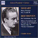 Great Pianists-Claudio - Mozart / Beethoven - Musik - NAXOS - 0636943160329 - 25. November 2000