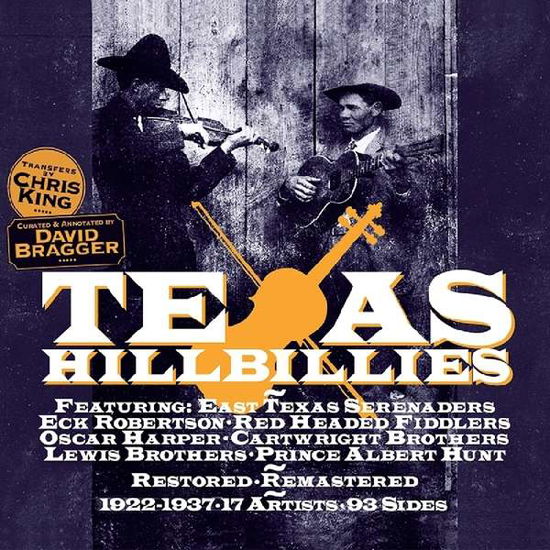 Texas Hillbillies 1922-1937 - V/A - Musiikki - JSP - 0788065721329 - torstai 24. tammikuuta 2019