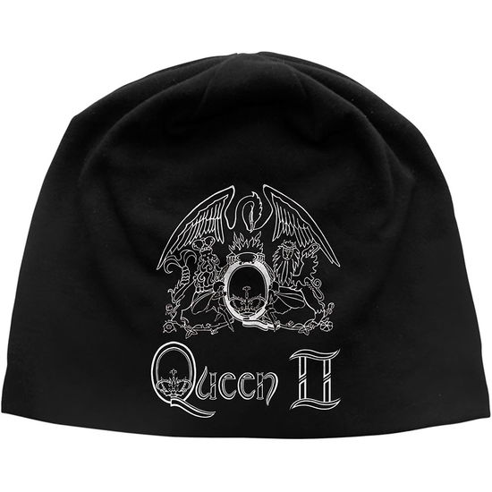 Cover for Queen · Queen Unisex Beanie Hat: Queen II Crest (Black) (CLOTHES) [Black - Unisex edition] (2021)