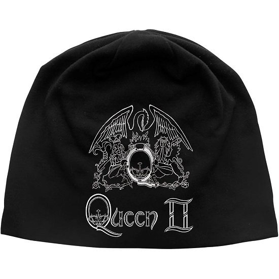 Cover for Queen · Queen Unisex Beanie Hat: Queen II Crest (CLOTHES) [Black - Unisex edition]