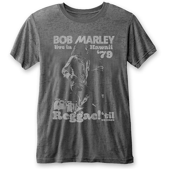 Cover for Bob Marley · Bob Marley Unisex T-Shirt: Hawaii (Burnout) (T-shirt) [size S] [Grey - Unisex edition]