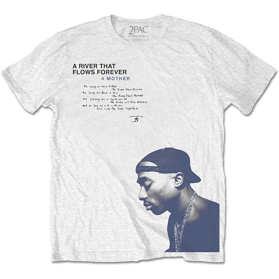Cover for Tupac · Tupac Unisex T-Shirt: A River (T-shirt) [size S] [White - Unisex edition]