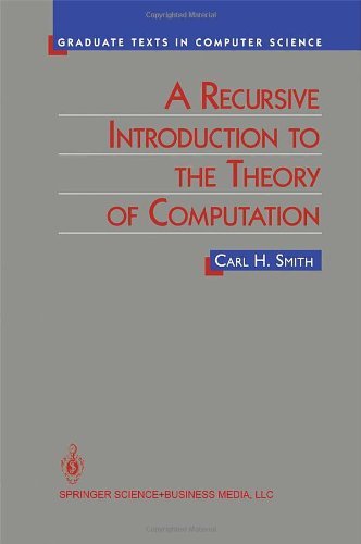 Cover for Carl Smith · A Recursive Introduction to the Theory of Computation - Texts in Computer Science (Gebundenes Buch) (1994)