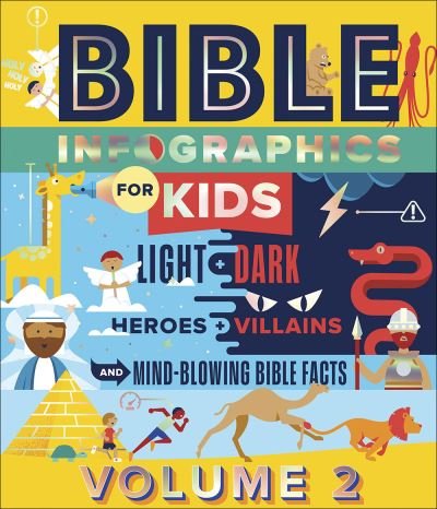 Cover for Harvest House Publishers · Bible Infographics for Kids Volume 2: Light and Dark, Heroes and Villains, and Mind-Blowing Bible Facts - Bible Infographics for Kids (Hardcover Book) (2019)
