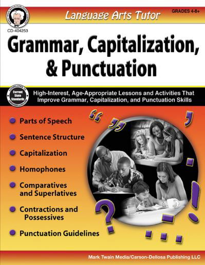 Cover for Cindy Barden · Language Arts Tutor: Grammar, Capitalization, and Punctuation, Grades 4 - 8 (Paperback Book) (2017)