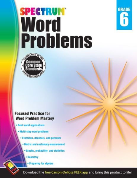 Word Problems, Grade 6 - None - Livres - Spectrum - 9781624427329 - 2 décembre 2013