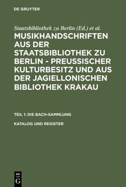 Cover for Katalog und Register (Innbunden bok) [Reprint 2012 edition] (2003)