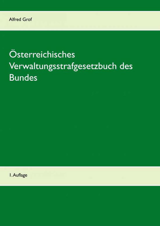 Cover for Grof · Österreichisches Verwaltungsstrafg (Book)