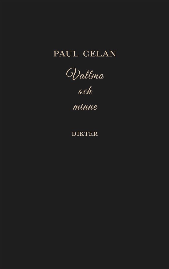 Cover for Paul Celan · (poesis): Vallmo och minne (Inbunden Bok) (2021)