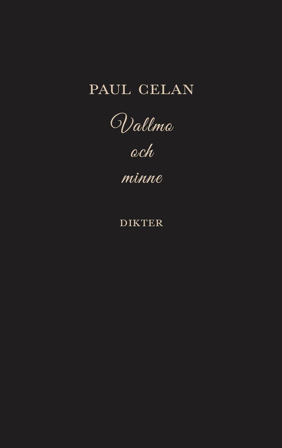 Cover for Paul Celan · (poesis): Vallmo och minne (Bound Book) (2021)