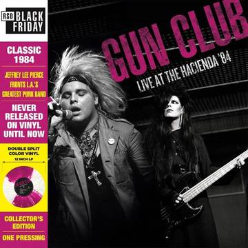 Cover for Gun Club · Live At The Hacienda 84 (Quattro Purple / White Splatter Vinyl) (LP) (2022)