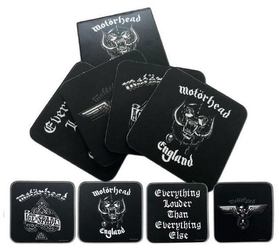 Motorhead 4 Set Coaster Set - Motörhead - Produtos - MOTORHEAD - 4039103998330 - 13 de janeiro de 2020