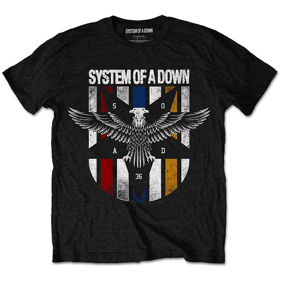 System Of A Down Unisex T-Shirt: Eagle Colours - System Of A Down - Koopwaar -  - 5055979912330 - 