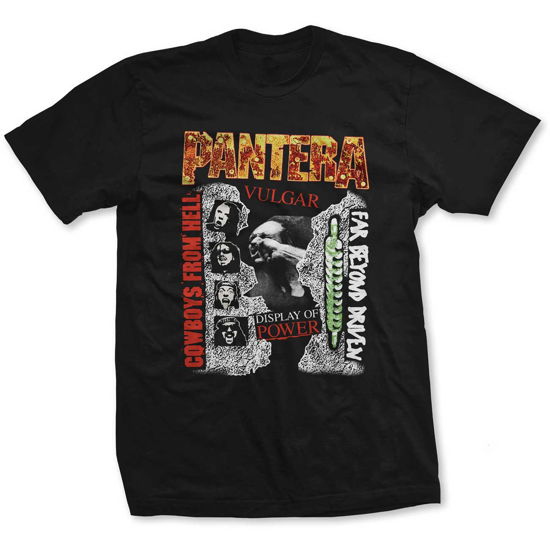 Pantera Unisex T-Shirt: 3 Albums - Pantera - Koopwaar -  - 5056170655330 - 