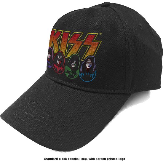 KISS Unisex Baseball Cap: Logo - Faces & Icons - Kiss - Produtos - ROCK OFF - 5056170668330 - 