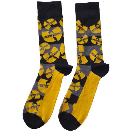Wu-Tang Clan Unisex Ankle Socks: Logos Yellow (UK Size 7 - 11) - Wu-Tang Clan - Merchandise -  - 5056561028330 - 