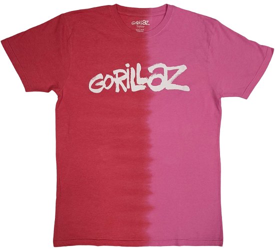Gorillaz Unisex T-Shirt: Two-Tone Brush Logo (Wash Collection) - Gorillaz - Fanituote -  - 5056561073330 - 