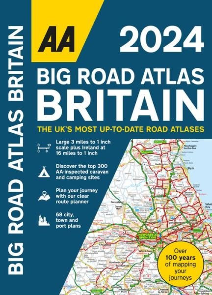 Cover for Big Road Atlas Britain 2024 - AA Road Atlas Britain (Paperback Book) [32 New edition] (2023)