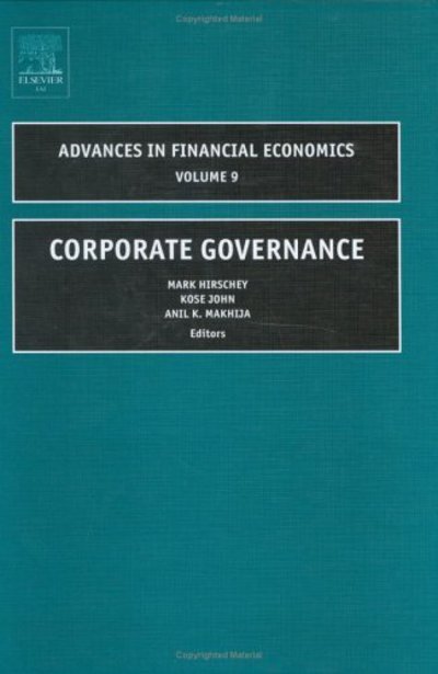 Cover for Mark Hirschey · Corporate Governance - Advances in Financial Economics (Hardcover Book) (2004)