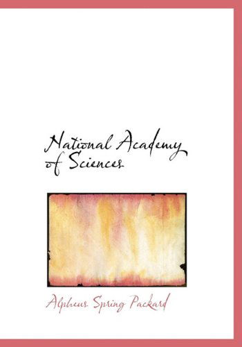 Cover for Alpheus Spring Packard · National Academy of Sciences (Hardcover Book) (2009)