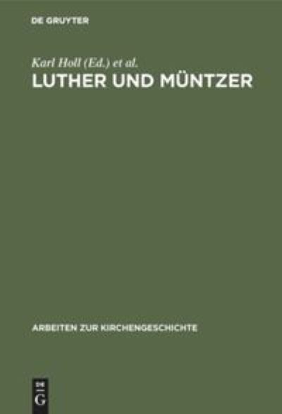 Cover for No Contributor · Luther und Muntzer (Hardcover Book) (1971)