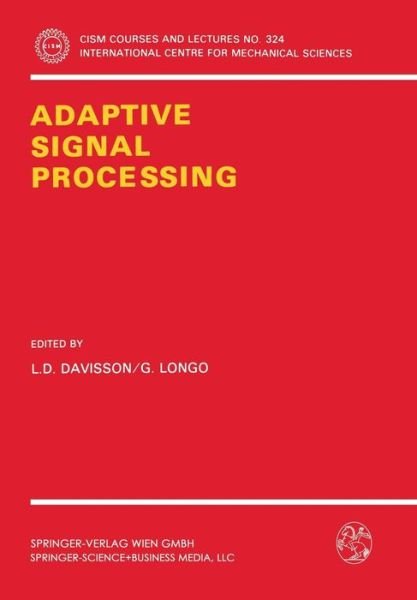 Cover for L D Davisson · Adaptive Signal Processing - CISM International Centre for Mechanical Sciences (Paperback Book) (1992)