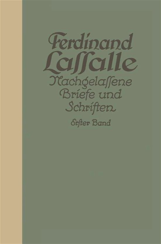 Cover for Gustav Mayer · Briefe Von Und an Lassalle Bis 1848 (Paperback Book) [Softcover Reprint of the Original 1st 1921 edition] (1921)
