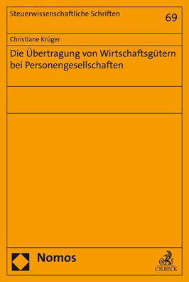 Cover for Krüger · Die Übertragung von Wirtschaftsg (Book) (2019)