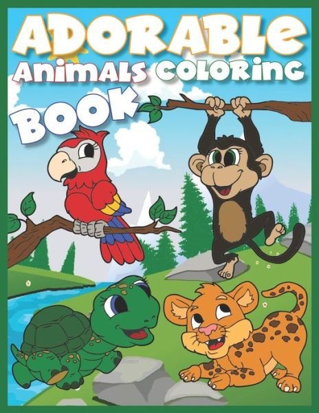 Cover for Amp Goods · Adorable Animals Coloring Book (Paperback Bog) (2020)