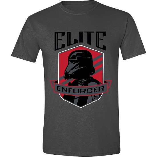 Cover for Star Wars Rogue One · Star Wars - Rogue One Elite Enforcer Men T-shirt - Anthracite - M (Toys)