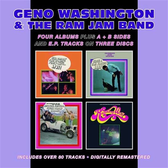 Cover for Geno Washington &amp; the Ram Jam Band · Hand Clappin Foot Stompin Funky-Butt... Live! / Shake A Tail Feather / Hipsters. Flipsters. Finger-Poppin Daddies! / Running Wild Plus A &amp; B Sides And E.P. Tracks (CD) (2020)