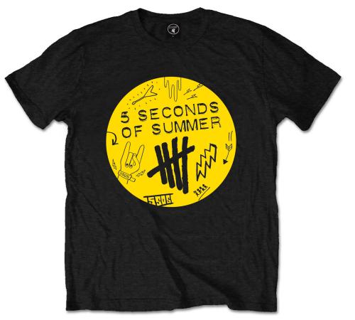 5 Seconds of Summer Unisex T-Shirt: Scribble Logo - 5 Seconds of Summer - Merchandise - ROFF - 5055295390331 - 30. december 2014