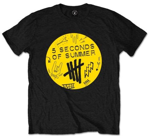 5 Seconds of Summer Unisex T-Shirt: Scribble Logo - 5 Seconds of Summer - Merchandise - ROFF - 5055295390331 - 30. desember 2014