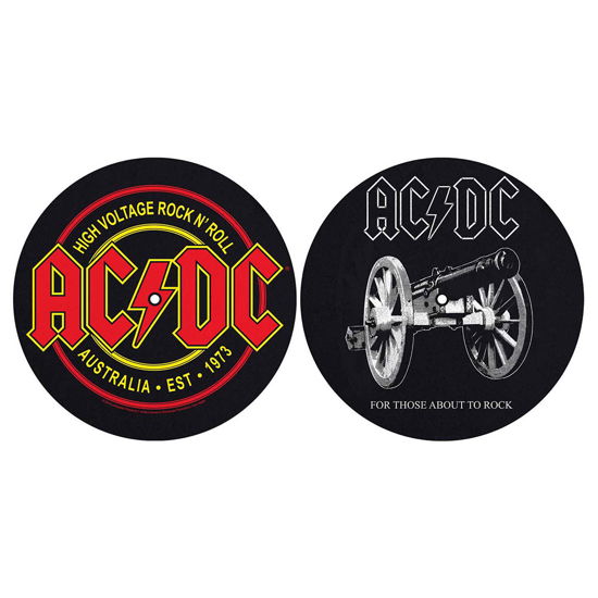 Cover for AC/DC · AC/DC Turntable Slipmat Set: For Those About To Rock / High Voltage (MERCH)