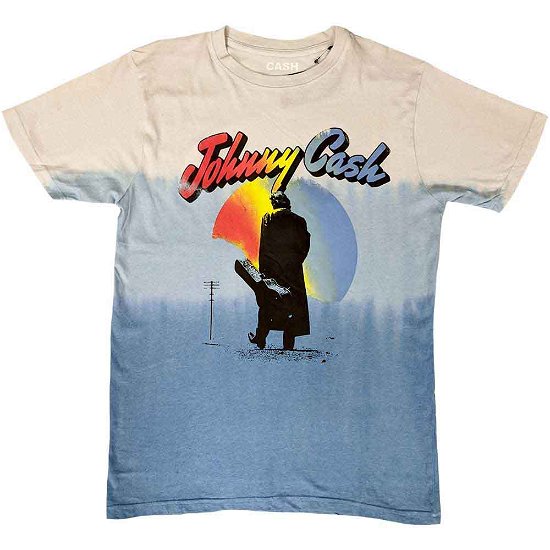 Johnny Cash Unisex T-Shirt: Walking Guitar (Wash Collection) - Johnny Cash - Merchandise -  - 5056561034331 - 