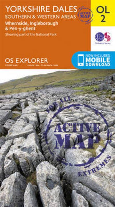 Cover for Ordnance Survey · Yorkshire Dales South &amp; Western - OS Explorer Active Map (Landkarten) [August 2016 edition] (2016)