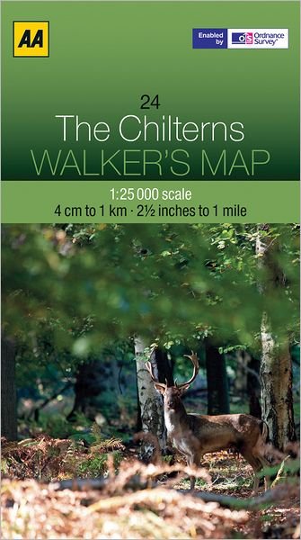 Cover for AA Publishing · Walker's Map.024 The Chilterns (Bok) (2012)