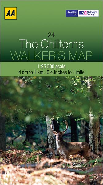 Cover for AA Publishing · Walker's Map.024 The Chilterns (Book) (2012)